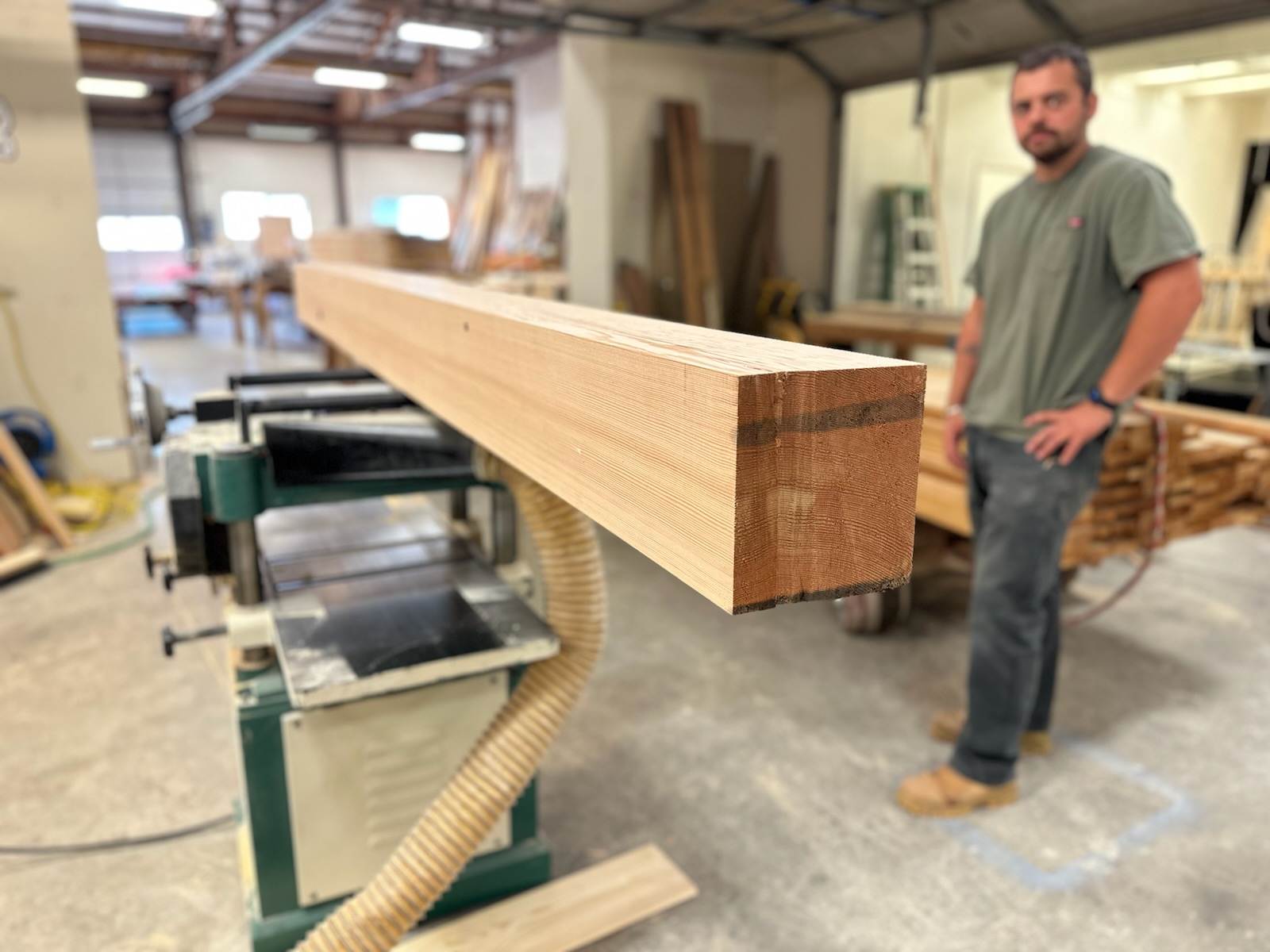 Veritcal Grain Douglas Fir Beam for mantle.2